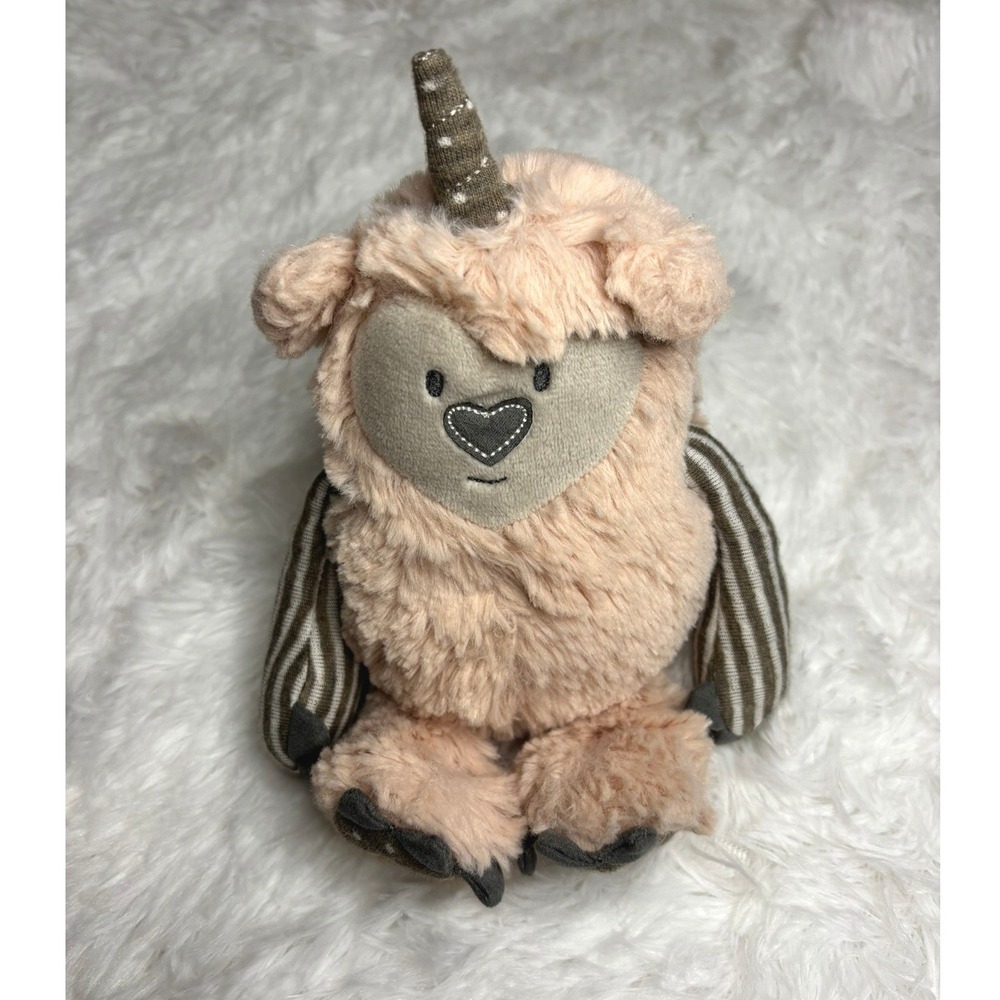 Demdaco Growl Pal Opal Plush Monster Pink Striped 2020